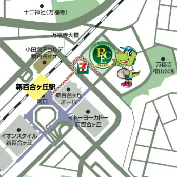 レックインドアテニススクール新百合ヶ丘の付近地図